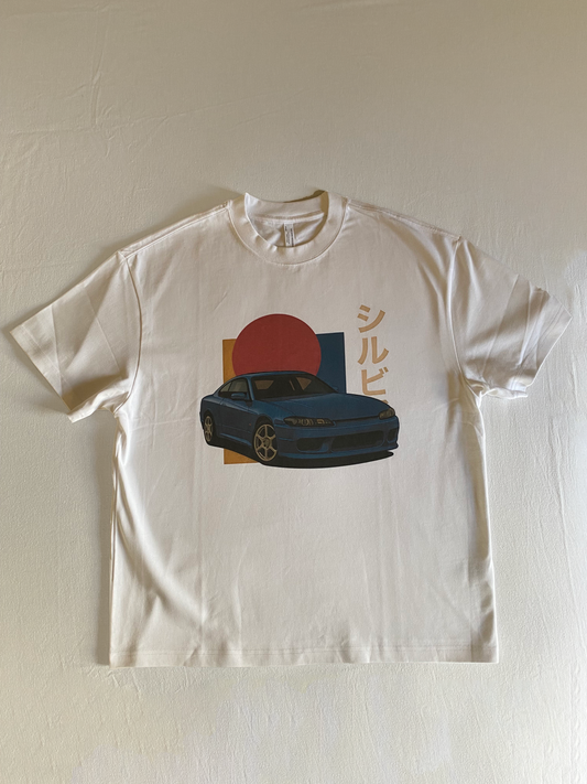 Men's Oversized Car Graphic T-Shirt